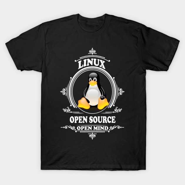 Linux - Open Source - Open Mind T-Shirt by Cyber Club Tees